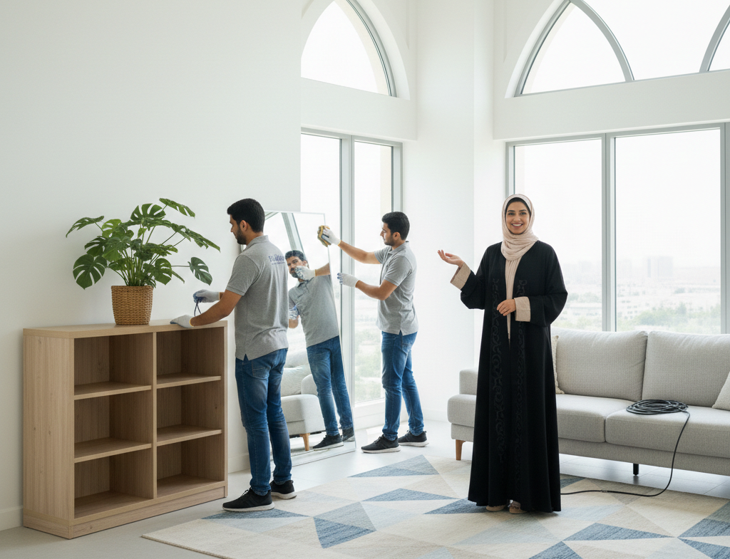عميله كويتىة راضيه عن الخدمة لنقل الأثاث