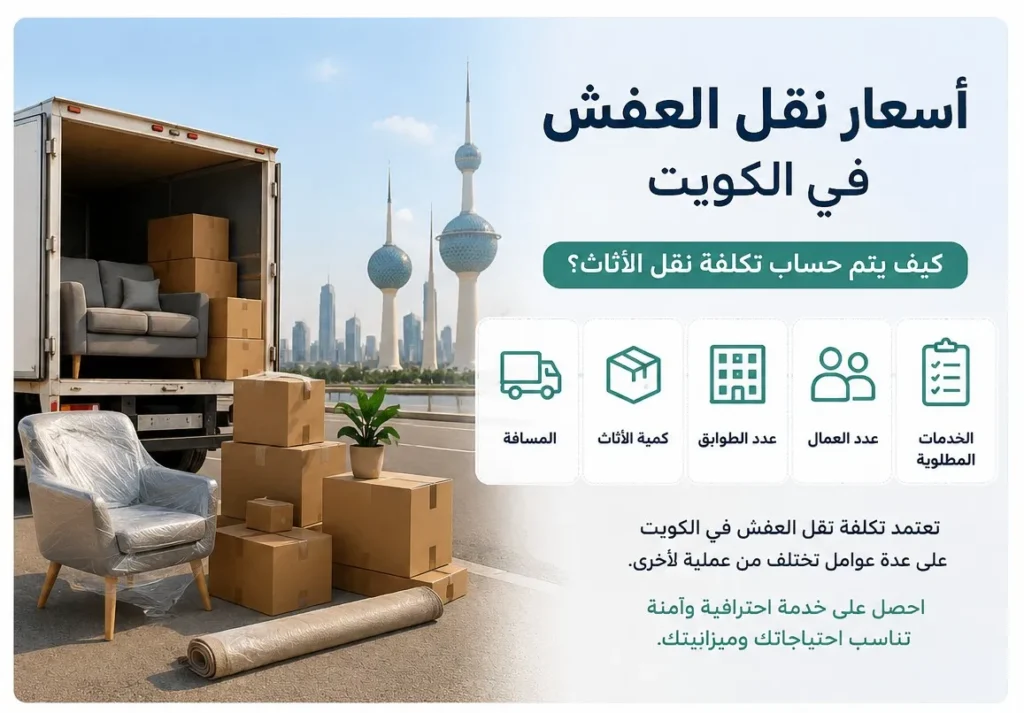 عوامل تحدد أسعار نقل العفش في الكويت